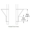 thumbnail image 4 of FixtureDisplays® 64 Adjustable Pockets Display Rack 5x7 7x5 up to 9.3" Wide X 8" Tall Cards, 1.27" deep Pockets, Double Tier Greeting Post Card Christmas Holiday Spinning Rack Stand White 10139-WHITE, 4 of 12