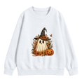 thumbnail image 4 of Womens Halloween Sweatshirt, Oversized Fall Fashion Aesthetic Bat Print Crewneck, Comfy Lounge & Party Outfit, 4 of 4