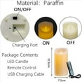 thumbnail image 4 of 5X Velas LED, Velas Parpadeantes Sin Llama, Velas Recargables, Velas de Real con Control Remoto, 12,5 cm A, 4 of 5