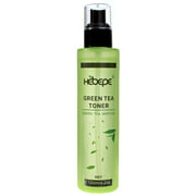Hebepe Green Tea Matcha Facial Toner, Refreshing, Moisturizing, and Soothing, with Hyaluronic Acid, Vitamin C&E, White Willow, Honeysuckle, Grapefruit Extract, Rosemary, Alcohol-Free Face Toner, 120ml