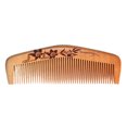 thumbnail image 2 of EeaseMX Peine de madera de durazno para barba, antiestático, de dientes finos, para masaje capilar (17-3 con paquete), 2 of 7