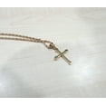 thumbnail image 4 of 24K Rope Chain Gold Cross Pendant Necklace for Men Women Wife Husband Fashion Jewelry Religious gift, 4 of 7