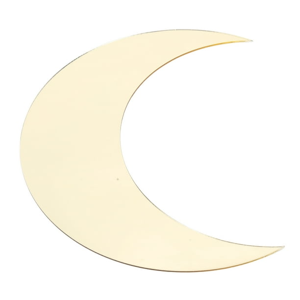 Adhesivo de pared con espejo, decoración de fondo de pared con espejo en forma de luna Adhesivo de pared decorativo diseñado para precisión