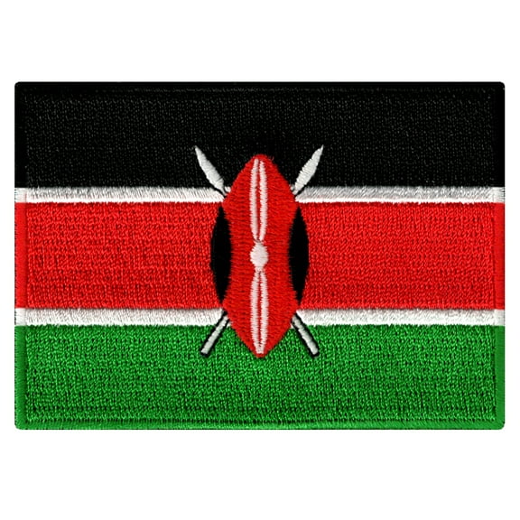 Kenya Flag Embroidered Iron-on Patch
