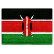 Kenya Flag Embroidered Iron-on Patch