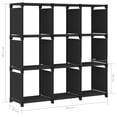 thumbnail image 4 of vidaXL 9-Cube Display Shelf Black 103x30x107.5 cm Fabric, 4 of 5