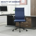 thumbnail image 6 of Okeysen Office Desk Chair Conference Room Chairs Modern Ergonomic Executive Swivel Chair Adjustable Height PU Leather Home Desk Chairs with Armrests Comfy Computer Task Chairs with Wheels (Navy Blue), 6 of 14