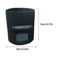 thumbnail image 3 of 7 Gallon Non-Woven Fabric Plant Grow Bag – 13.78in Reinforced Potato Planter with View Window & Handles (Black, 0.32lb), 3 of 7