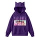 thumbnail image 1 of Pop cazadora para niña Demon Hunters Women's Fashion Cat-Ear Crop Top Hooded Sweatshirt （Dark Purple）, 1 of 4