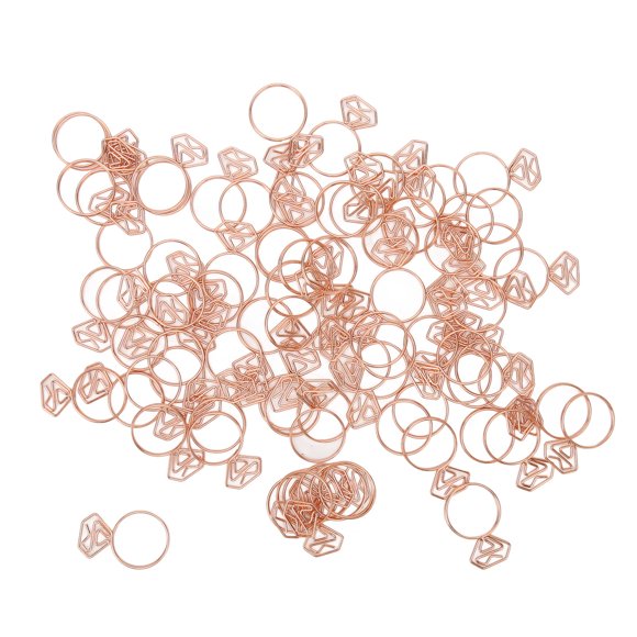 80pcs Small Ing Shape Paperclips, Rustproof Multifunction Metal Bookmark Clips with Clear Box for Office School Wedding Party Invitation Valentine Decoration