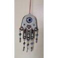 thumbnail image 2 of Turkish Blue Evil Eye Hamsa Hand Car Wall Hanging Decoration Ornament (Red), 2 of 4