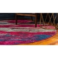 thumbnail image 4 of Unique Loom Lilly Jardin Rug Red/Beige 8' Round Abstract Modern Perfect For Dining Room Entryway Bed Room Kids Room, 4 of 6