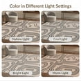 thumbnail image 7 of ODIKA 8'x10' Beige Abstract Geometric Maze Washable Area Rug Modern Minimalist Labyrinth Motif With Interconnected Pathways Non-Shedding, Easy Care, for King Size Bedroom Under Bed, Master Suite, 7 of 7