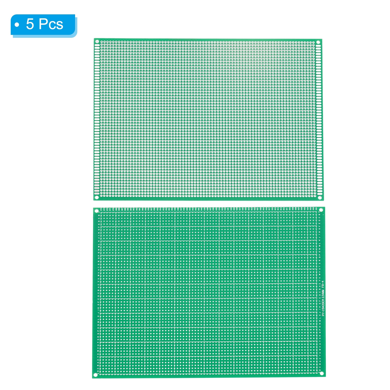 6" x 7.9" PCB Board Circuit, 5 Pcs Single Sided Prototype Solder Boards for Soldering and Electronic Project Circuit Boards Solderable Breadboard, Green