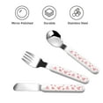 thumbnail image 3 of Salouo Hearts Pattern 3 Pieces Toddler Utensils, Kids Silverware Set Stainless Steel Utensils for Kids Children Safe Spoons Forks & Knife Dishwasher Safe, 3 of 8