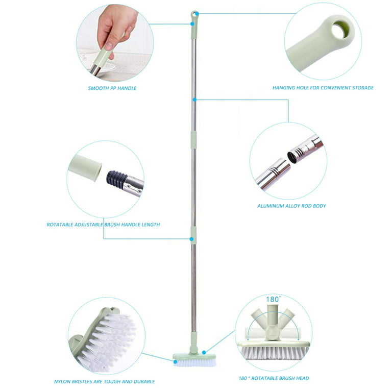 Floor Scrubber Brush Retractable Rotating Brush for Cleaning