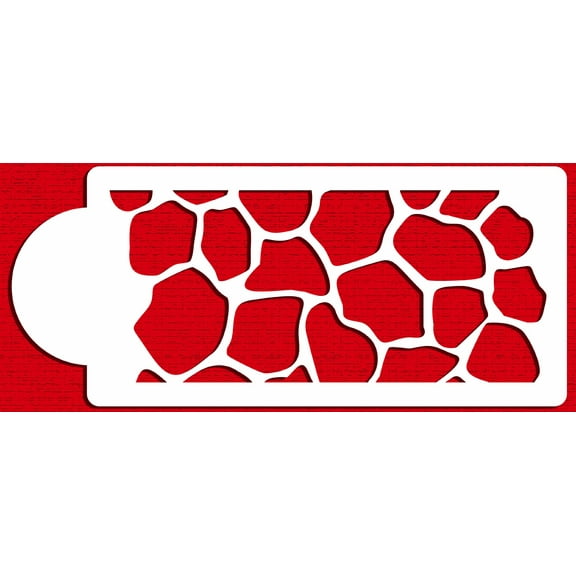 Designer Stencils Giraffe Skin Cake Stencil, Beige/semi-transparent