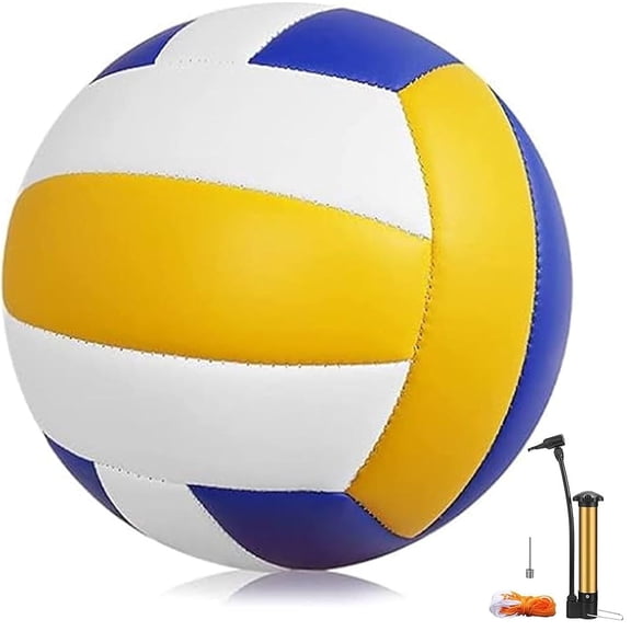 Magicorange Volleyball Ball, 1 Pack Official Size 5 PU Leather Volleyballs with Ball Pump for Indoor Outdoor Beach Play, Game, Gym, Training