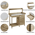 thumbnail image 4 of Yaheetech Outdoor Garden Potting Bench Table with Storage Cabinet, Drawer & Open Shelves, 4 of 8