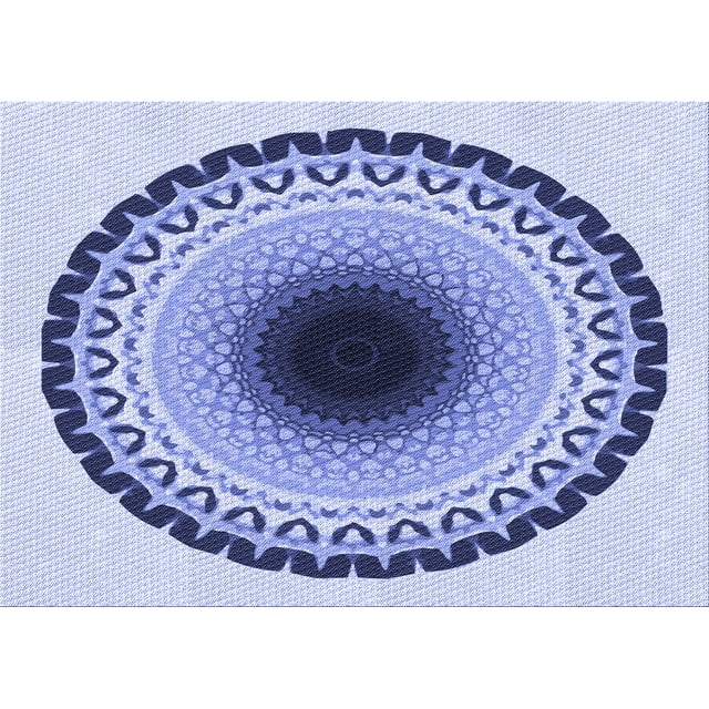 Ahgly Tapis Rectangulaire Lavable en Machine Intérieur Transitionnel Bleu Ciel, 5 Pieds x 8 Pieds