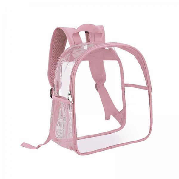 2x Mochila Transparente Impermeable De PVC Para Eventos, Viajes, Universidad, Color Rosa
