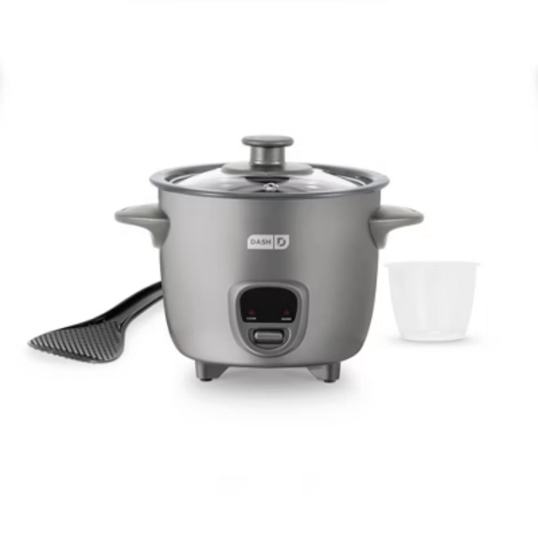 2 - Cup Electric Mini Rice Cooker - Graphite, Automatic Keep Warm, Includes Recipes & Accessories