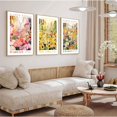 thumbnail image 4 of Flower Market Color Botanical Canvas Wall Art Colorful Wildflower Sunflower Wall Decor Pictures Pink Floral Travel Posters Prints for Kitchen Bathroom Living Room Bedroom Decoration Unframed, 4 of 6