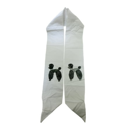 White Poodle Scarf 50's Sock Hop Grease Costume