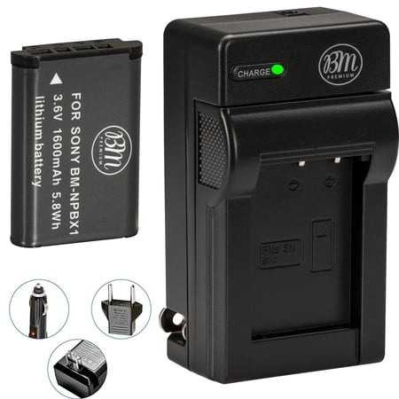 BM Premium NP-BX1/M8 Battery and Charger for Sony CyberShot DSC-RX100  RX100 V  RX100 VII  DSC-RX1R II  HX50V  HX60V HX80V  HX90V  WX300  WX350 Camera