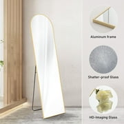 CONCETTA 59x16 Arched Full Length Mirror, Full Body Standing Mirror Floor Mirrors, Gold