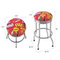 thumbnail image 2 of Trademark Gameroom Coca-Cola Pop Art Chrome Ribbed Barstool, 2 of 5