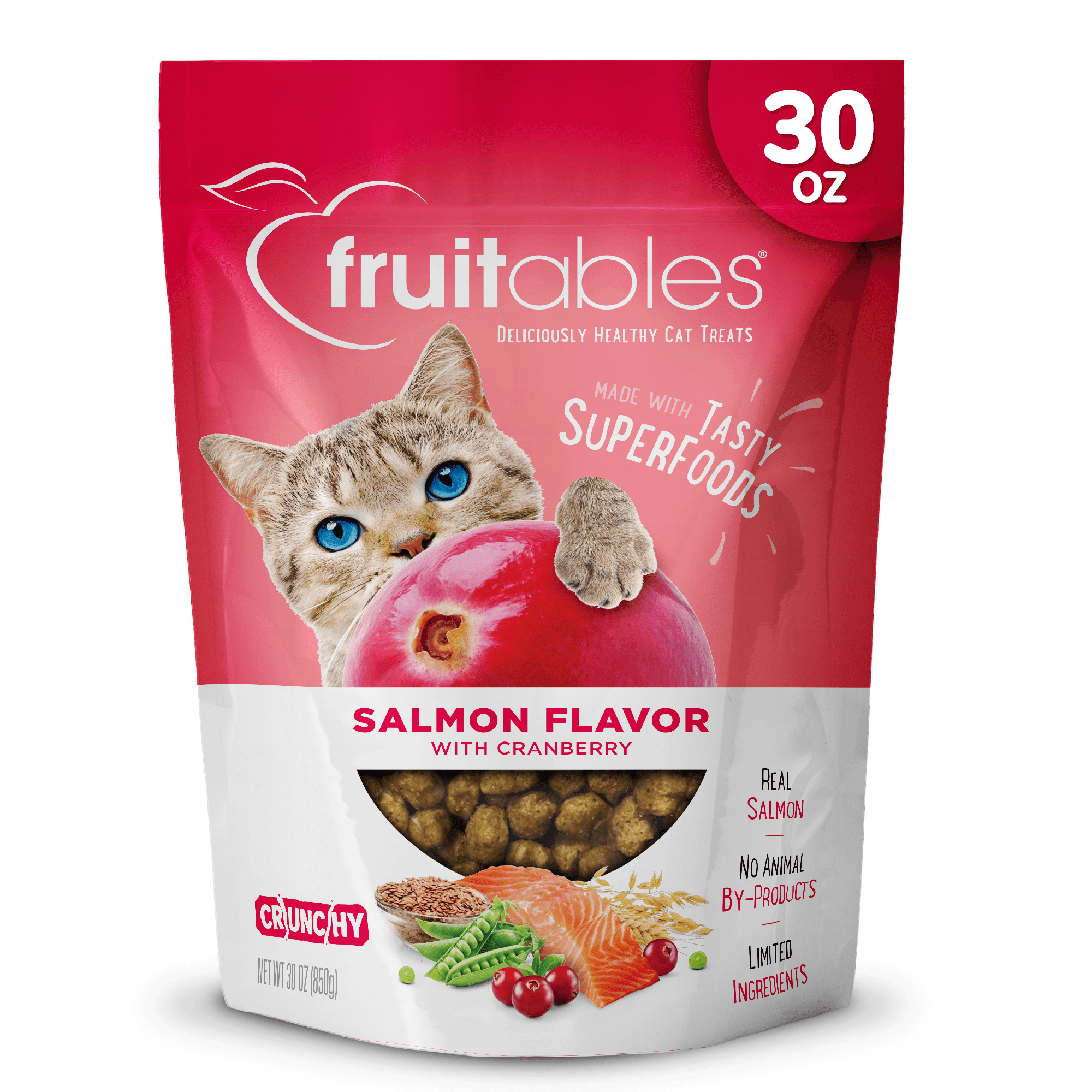 Fruitables Cat Treats Made with Real Salmon and Cranberry 30 Ounces