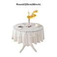 thumbnail image 3 of Toystoory de encaje y mantel duradero de apariencia elevada, cubierta de elegante de fácil Mostrada flor circular 220cm, 3 of 6