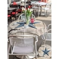 thumbnail image 5 of Outdoor Tablecloths with Umbrella Hole & Zipper, Texas Star Vintage Round Tablecloths 60 Inch, Navy Blue Retro Berry Wooden Waterproof Table Cloth, Patio/Pool/Picnic Table Covers, 5 of 8