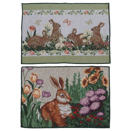 

HOMEMAXS 2Pcs Easter Table Mat Decorative Table Placemat Domestic Anti-scald Place Mat