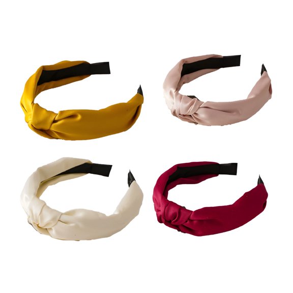 TELOLY 4Pcs Headbands for Women,Satin Fashion Headbands,Cute Headbands for Women,Mixing1