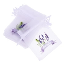 LOLIPPYY 20Pcs Mesh Drawstring Lavender Sachet Bags Purple for Wardrobe and Small Item Storage