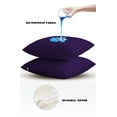 thumbnail image 4 of Pack of 2 Outdoor Pillow Covers, Solid Color Dark Purple Waterproof Square Throw Pillowcase Cushion Decorative Pillow Covers for Couch Patio Tent, 16x16 in, 4 of 6