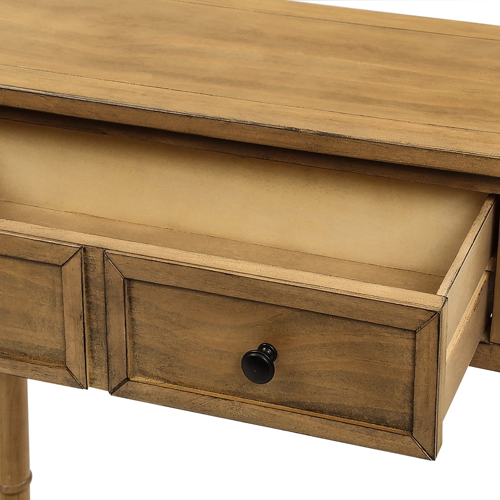 Lowestbest 58" Wood Console Table, Sofa Entryway Table with 2 Storage Drawers and Bottom Shelf for Living Room, Easy Assembly, Old Pine Lowestbest 58" Wood Console Table, Sofa Entryway Table with 2 Storage Drawers and Bottom Shelf for Living Room, Easy Assembly, Old Pine
