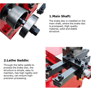 C9335 Brake Drum and Disc Lathe Machine 180-350mm Dual-Purpose Small Automobile Brake Hub Repair Lathe