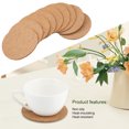 thumbnail image 3 of Posavasos para bebidas, posavasos de madera para bebidas de 20 piezas, vajilla de madera, tapete para tazas de té, tecnología avanzada, 3 of 8