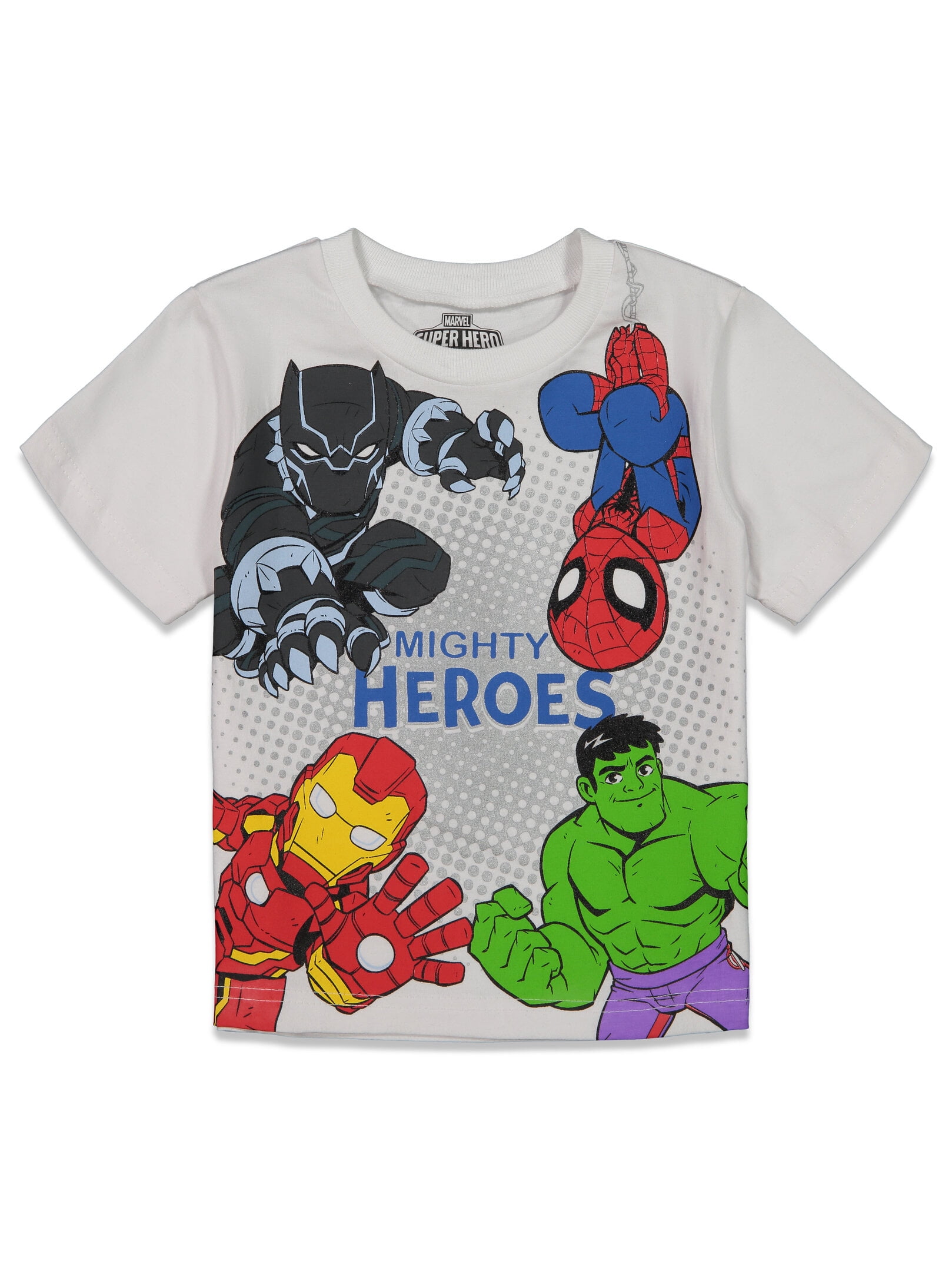 Marvel Avengers Spidey and His Amazing Friends Spider-Man Iron Man Miles Morales 4 Pack T-Shirts Toddler to Big Kid