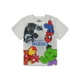 thumbnail image 5 of Marvel Avengers Spidey and His Amazing Friends Spider-Man Iron Man Miles Morales 4 Pack T-Shirts Toddler to Big Kid, 5 of 5