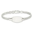 thumbnail image 3 of White Sterling Silver bracelet Childrens 6 in 11 mm, 3 of 4