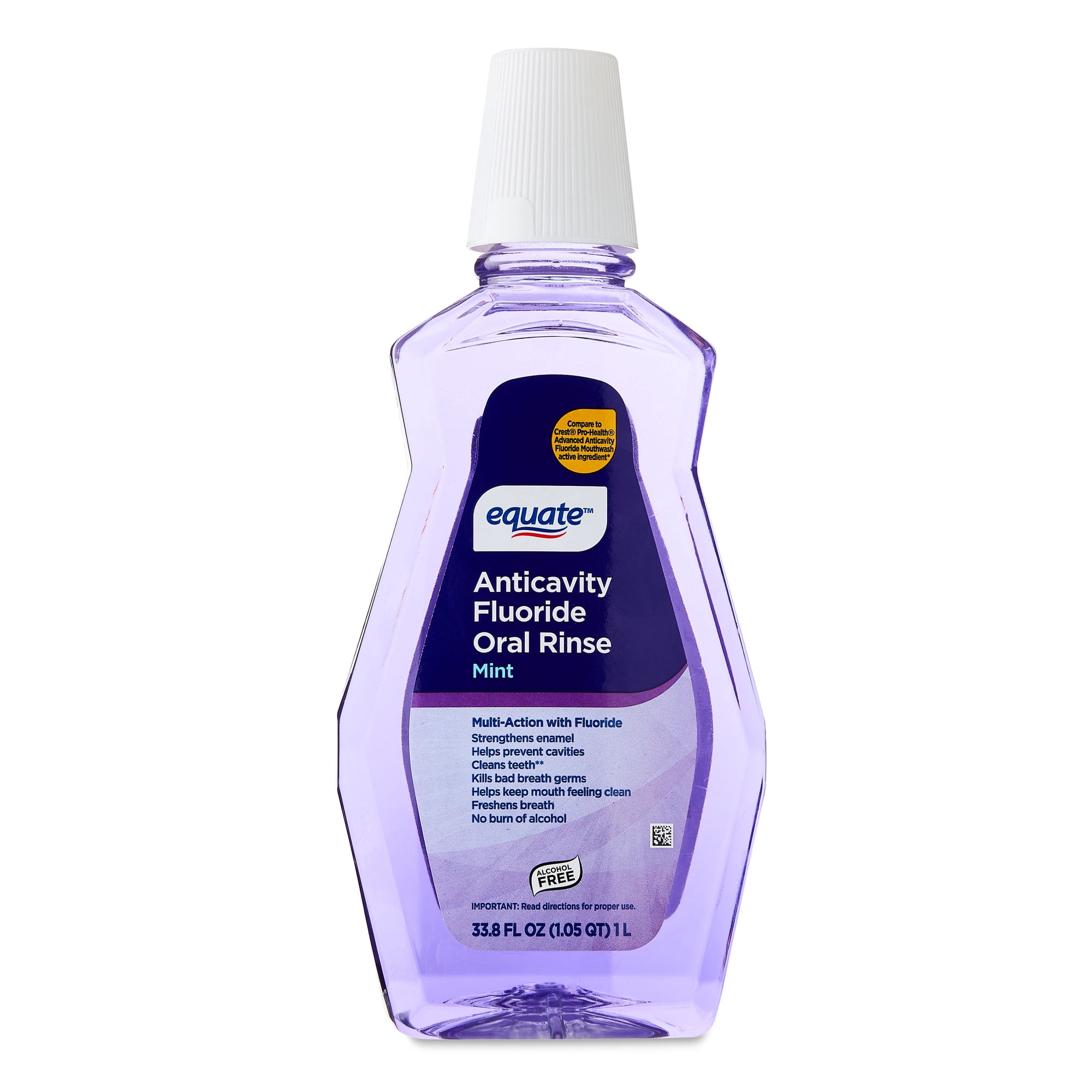 Equate Anticavity Fluoride Oral Rinse, Mint, 1 L