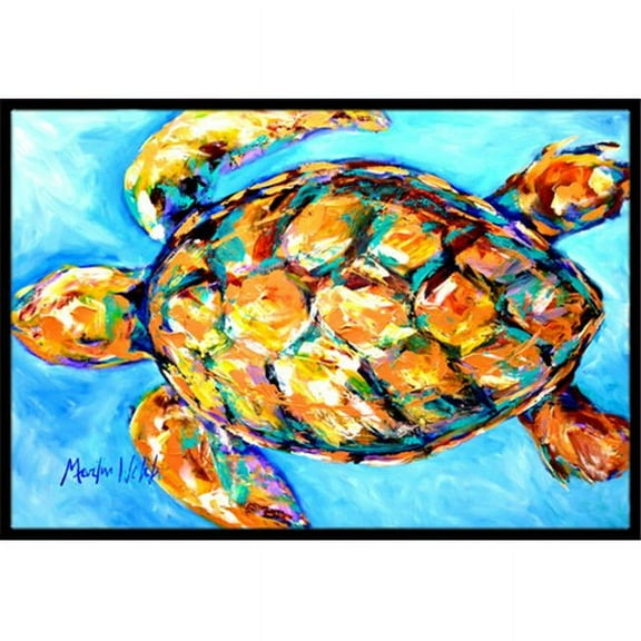 Carolines Treasures  24 x 36 in. Sand Dance Turtle Indoor Or Outdoor Mat