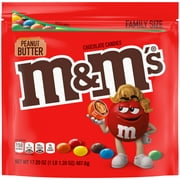 M&M's Peanut Butter Chocolate Candy, Family Size - 17.2 oz Bulk Bag