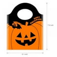 thumbnail image 3 of Halloween Pumpkin Treat Bags – 24 Pack, Durable Plastic Goodie Bags with Handles, Perfect for Parties, Trick-or-Treat, Candy and Gift Packaging, Festive Orange Black Design for Kids and Adults, 3 of 5