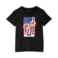 thumbnail image 2 of YABCSAZ 4th of July Tops for Girls Boys American Flag Star Kid Outfits Short Sleeve Casual Loose Summer T-shirts Toddler Baby Patriotic Clothes Unisex Shirts Independence Day Tops 9 Years, 2 of 8