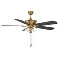thumbnail image 3 of Savoy House - M2026NBRV - 52" 2-Light Outdoor Ceiling Fan in Natural Brass, 3 of 7